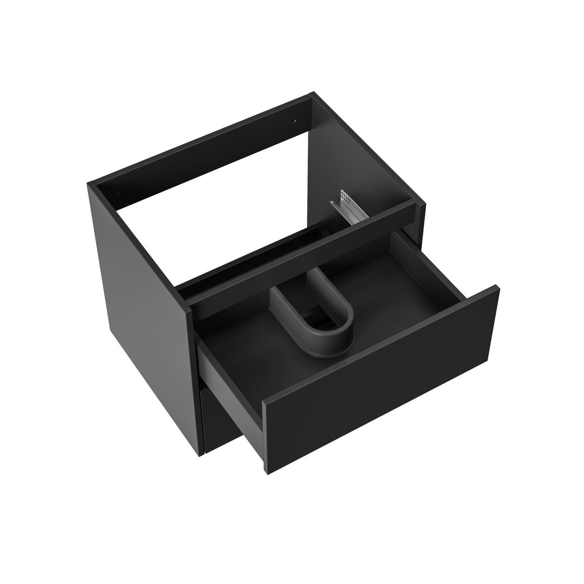 Wastafelonderkast Nerano 60 cm Mat Zwart met 2 Lades SaniSupreme3