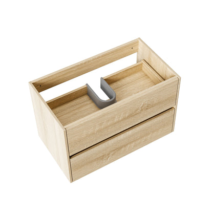 Wastafelonderkast Nerano 80 cm EIK met 2 Lades SaniSupreme2