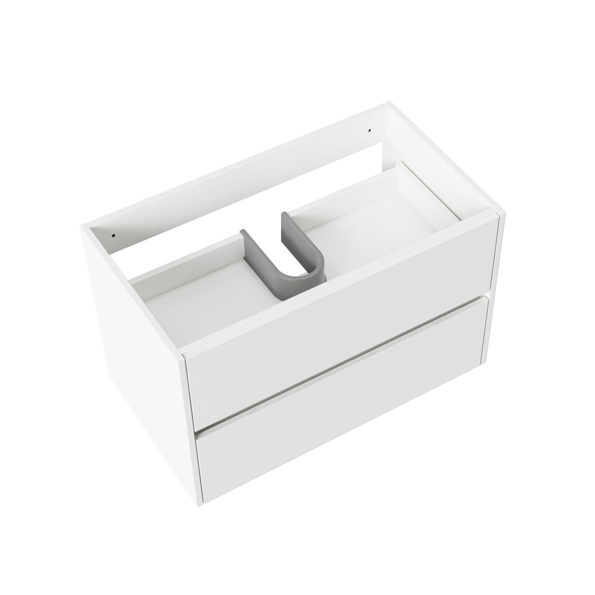 Wastafelonderkast Nerano 80 cm Glanzend Wit met 2 Lades SaniSupreme2