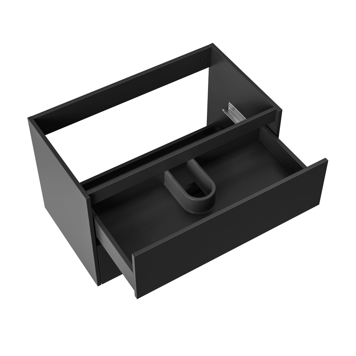 Wastafelonderkast Nerano 80 cm Mat Zwart met 2 Lades SaniSupreme3