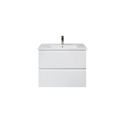 Nuvessa Wastafelonderkast 76 cm Mat Wit 2 Softclose Lades Greeploos SaniSupreme