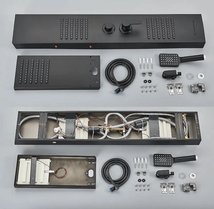 ACTIE Douchepaneel Regendouche SaniSupreme® Capri mat zwart met LED verlichting