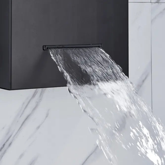 ACTIE Douchepaneel Regendouche SaniSupreme® Catalonia mat zwart - chroom knoppen