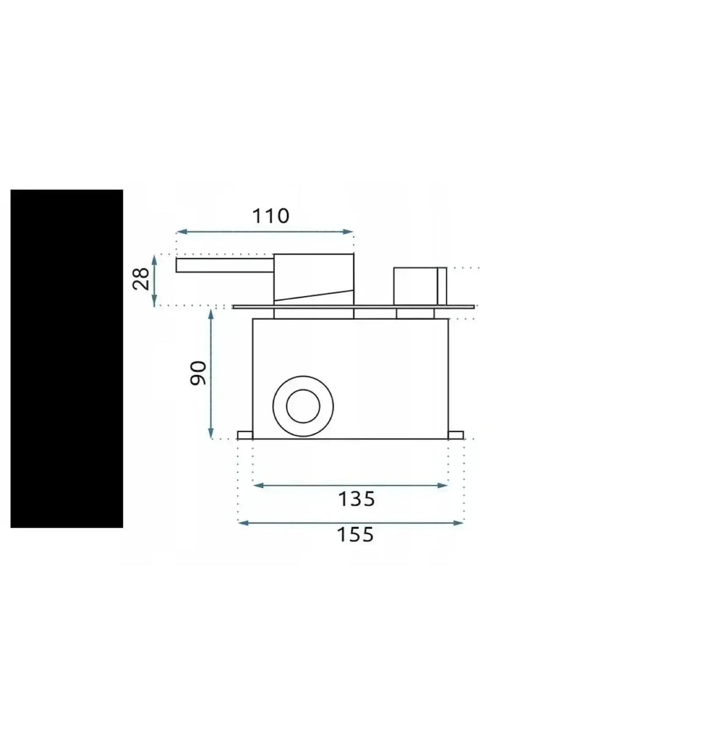 SaniSupreme Aqua-AeroLine Inbouw Doucheset Rond LCD Display 30 cm Gun Metal Sanisupreme