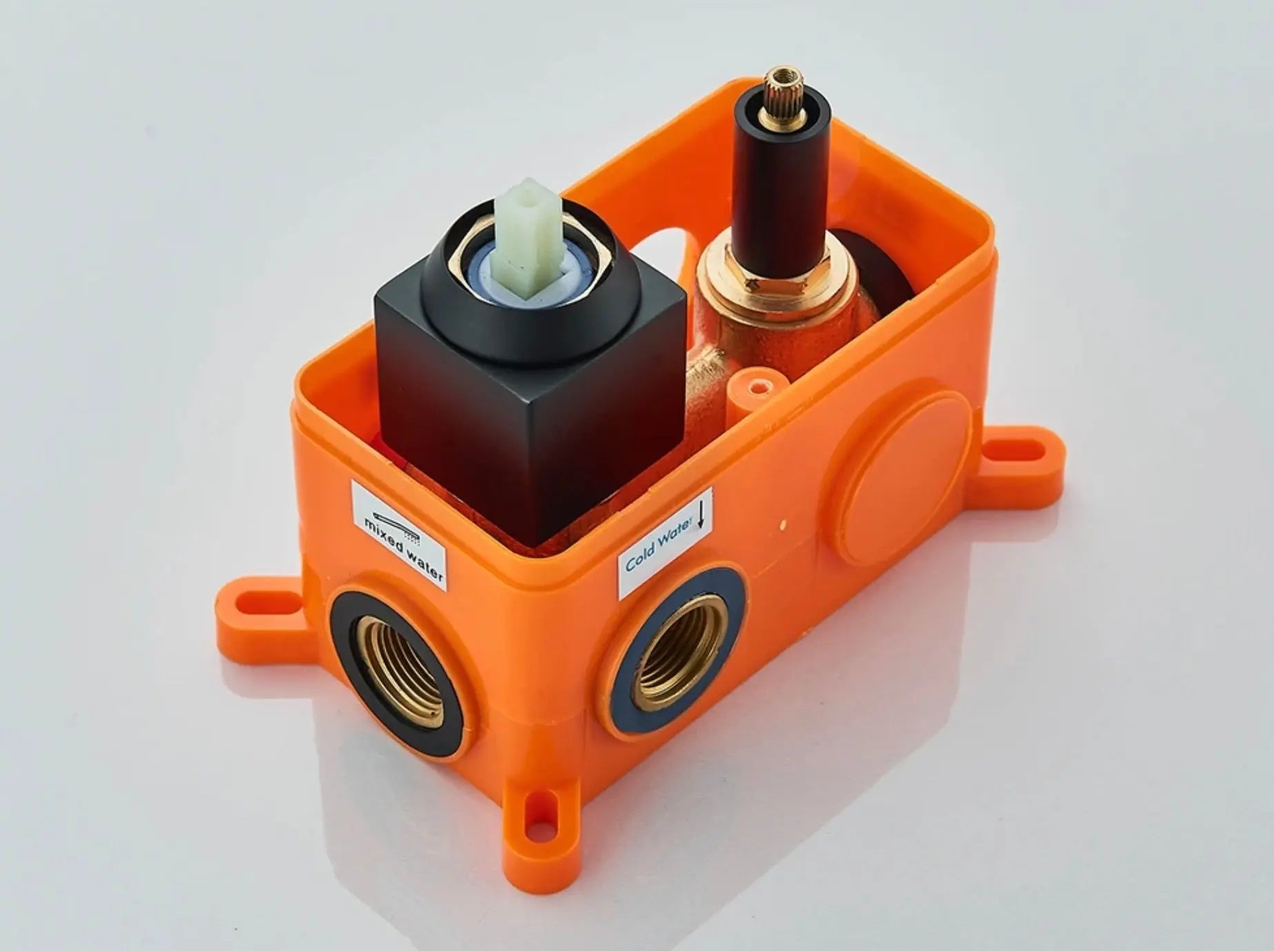 AKTIE - SaniSupreme Doucheset Firenze 12 inch - 30 cm. regendouche vierkant 3 - weg zwart inbouw