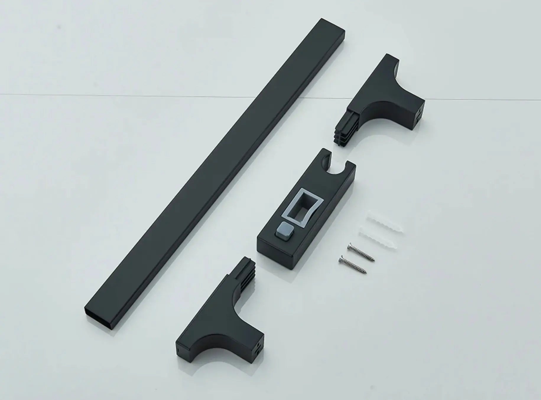 AKTIE - SaniSupreme Doucheset Firenze 12 inch - 30 cm. regendouche vierkant 3 - weg zwart inbouw