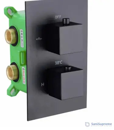 AKTIE SaniSupreme Doucheset Manhattan Premium Plafond 40x80 cm regendouche vierkant 2 - weg zwart inbouw