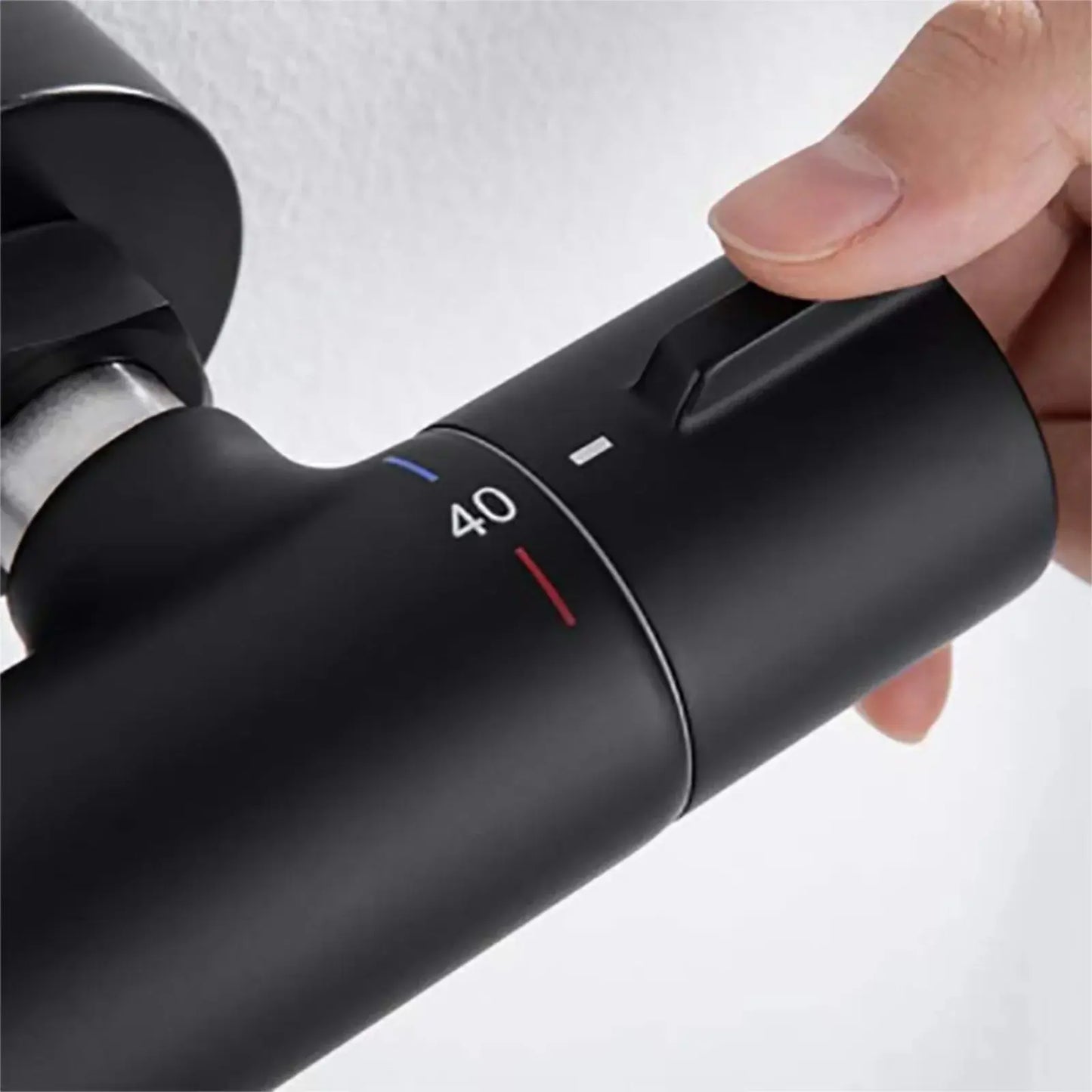 AKTIE SaniSupreme Livorno opbouw doucheset 8 inch regendouche thermostatisch mat zwart rond