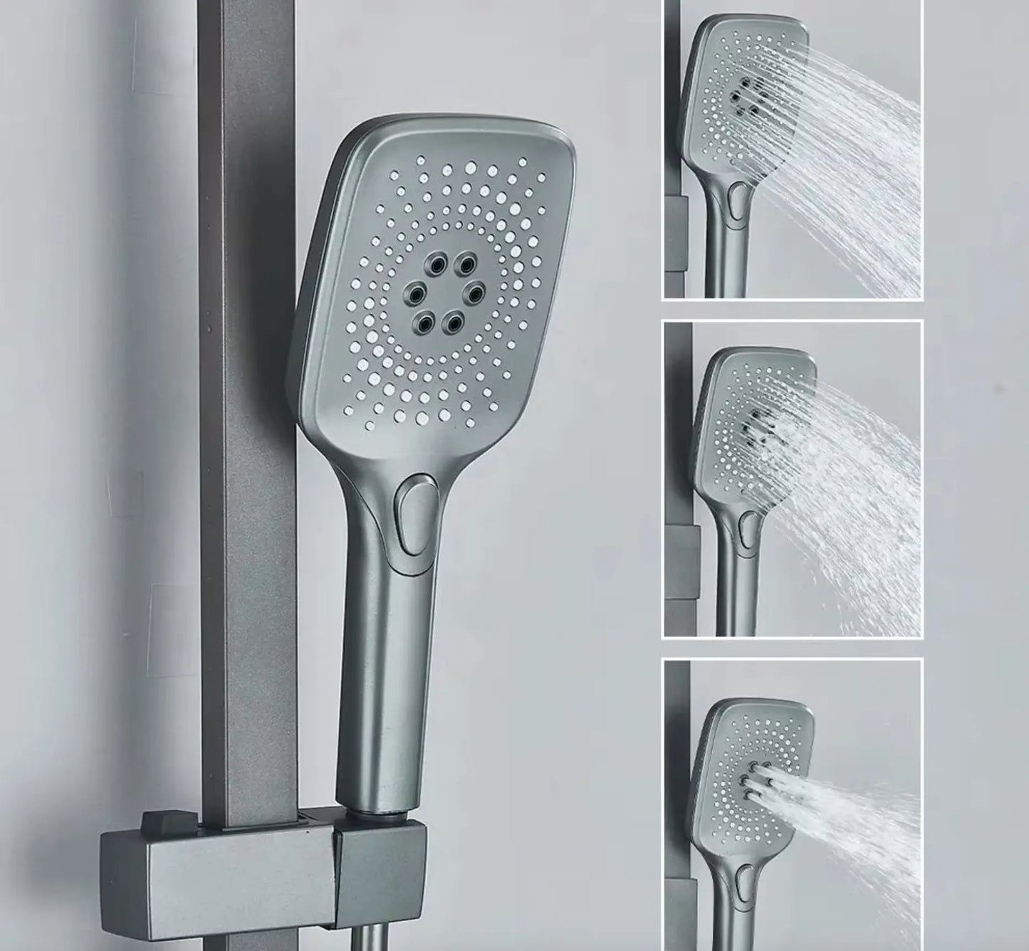 AKTIE SaniSupreme Montana Premium opbouw bad doucheset 4 - weg met baduitloop en bidet regendouche 28x18 cm Gunmetal grijs