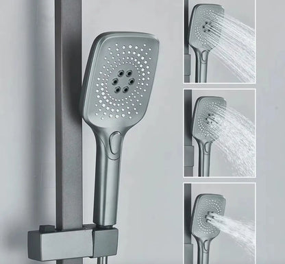 AKTIE SaniSupreme Montana Premium opbouw bad doucheset 4 - weg met baduitloop en bidet regendouche 28x18 cm Gunmetal grijs