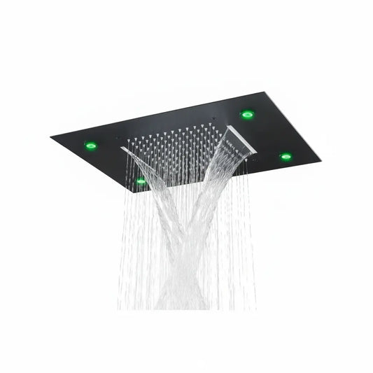 SaniSupreme® SmartPulse Plafond LED Losse Regendouche Inbouw Unit zwart Sanisupreme