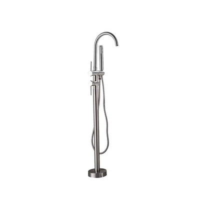SaniSupreme® Badkraan Ancona vrijstaand model met handdouche RVS brushed nickel Sanisupreme