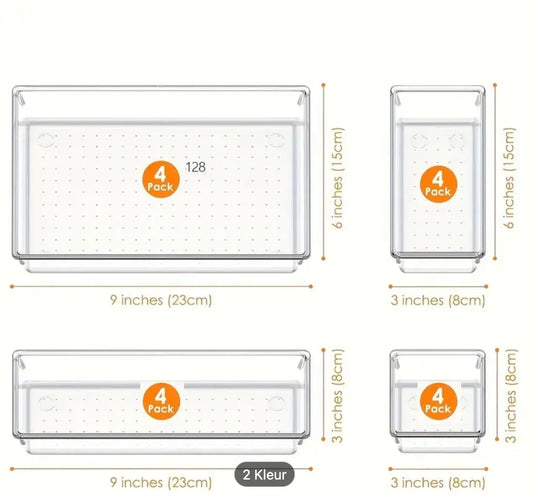 Badkamer Cube lade organizer verdelingset