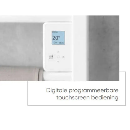 Badkamer Elektrische Digitale Radiator Handdoekverwarming met extra Blower Droogfunctie 2000W - 1837 X 550 SkyLine Wit