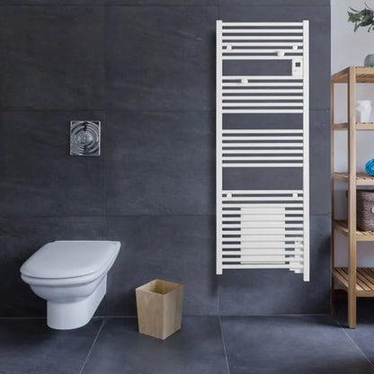 Badkamer Elektrische Digitale Radiator Handdoekverwarming met extra Blower Droogfunctie 2000W - 1837 X 550 SkyLine Wit