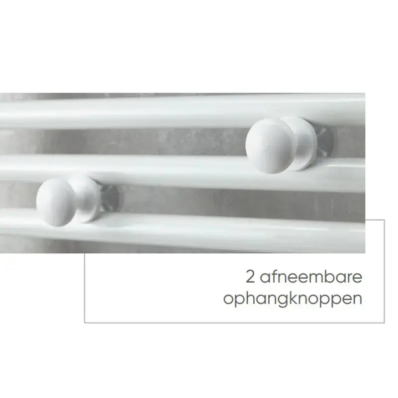 Badkamer Elektrische Digitale Radiator Handdoekverwarming met extra Blower Droogfunctie 2000W - 1837 X 550 SkyLine Wit