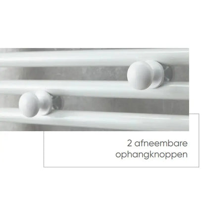 Badkamer Elektrische Digitale Radiator Handdoekverwarming met extra Blower Droogfunctie 2000W - 1837 X 550 SkyLine Wit