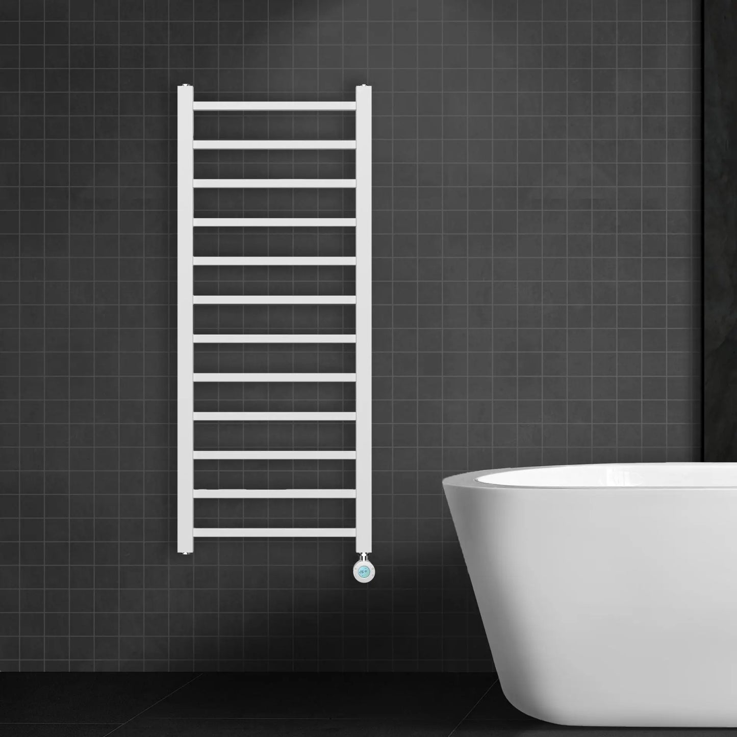 Badkamer Elektrische Radiator Handdoekverwarming 1200X500 - 413W SkyLine Wit