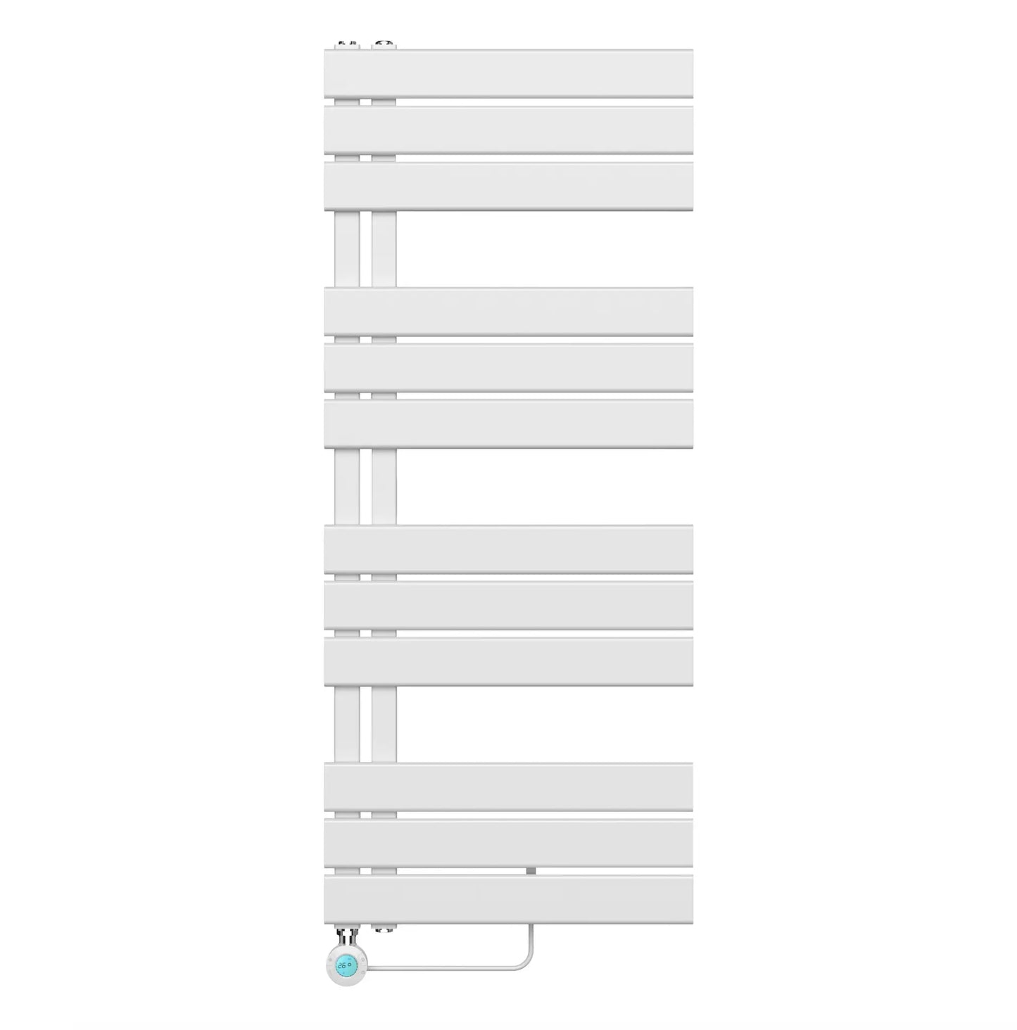 Badkamer Elektrische Radiator Handdoekverwarming Links aansluiting 1200X500 - 593W SkyLine Wit