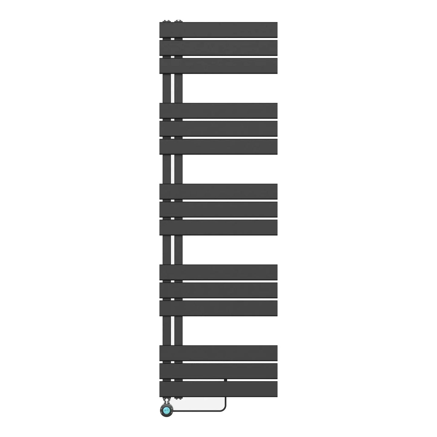 Badkamer Elektrische Radiator Handdoekverwarming Links aansluiting 1600X500 - 755W Blackline mat zwart