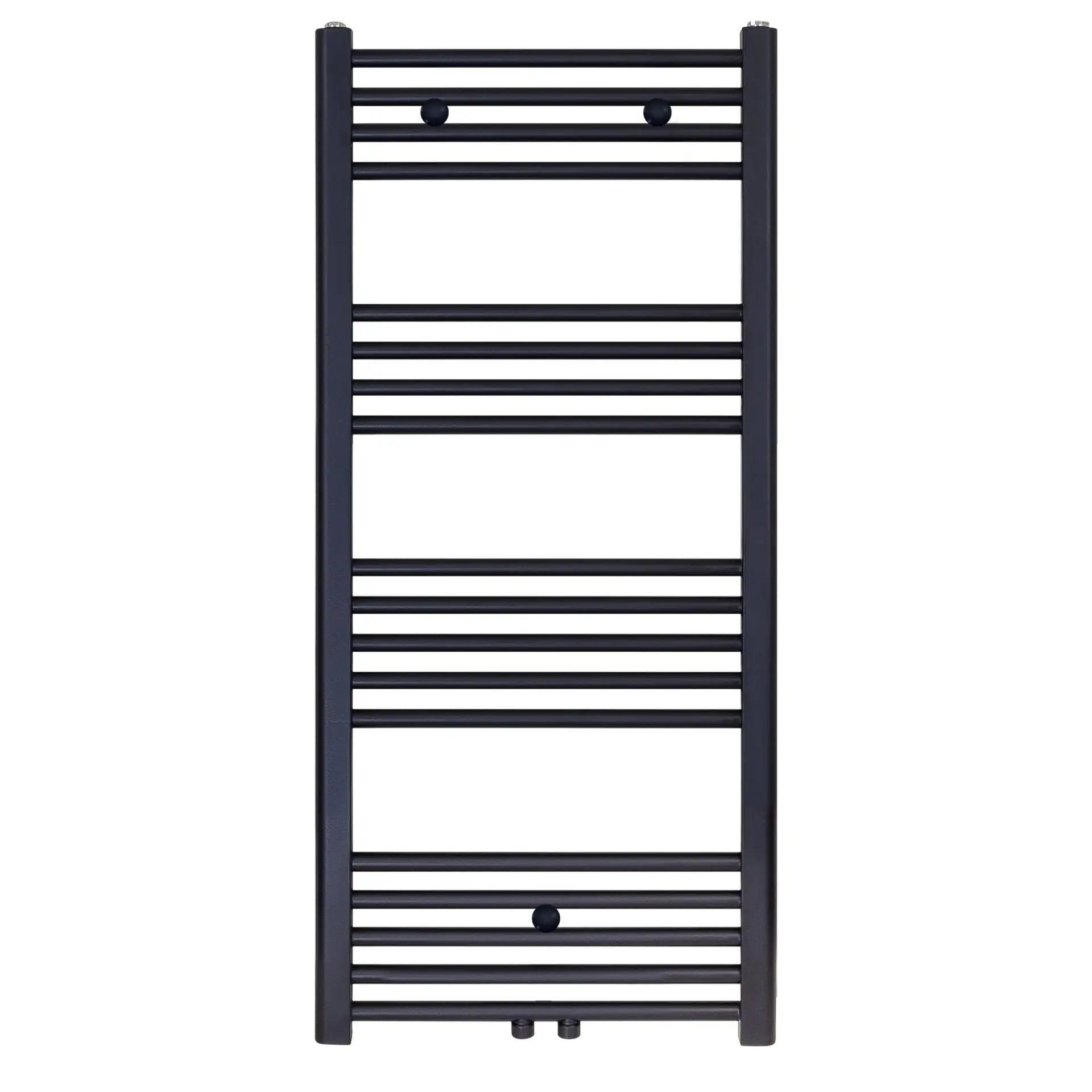 Badkamer Radiator Handdoekverwarming 1200 x 500 Blackline mat zwart