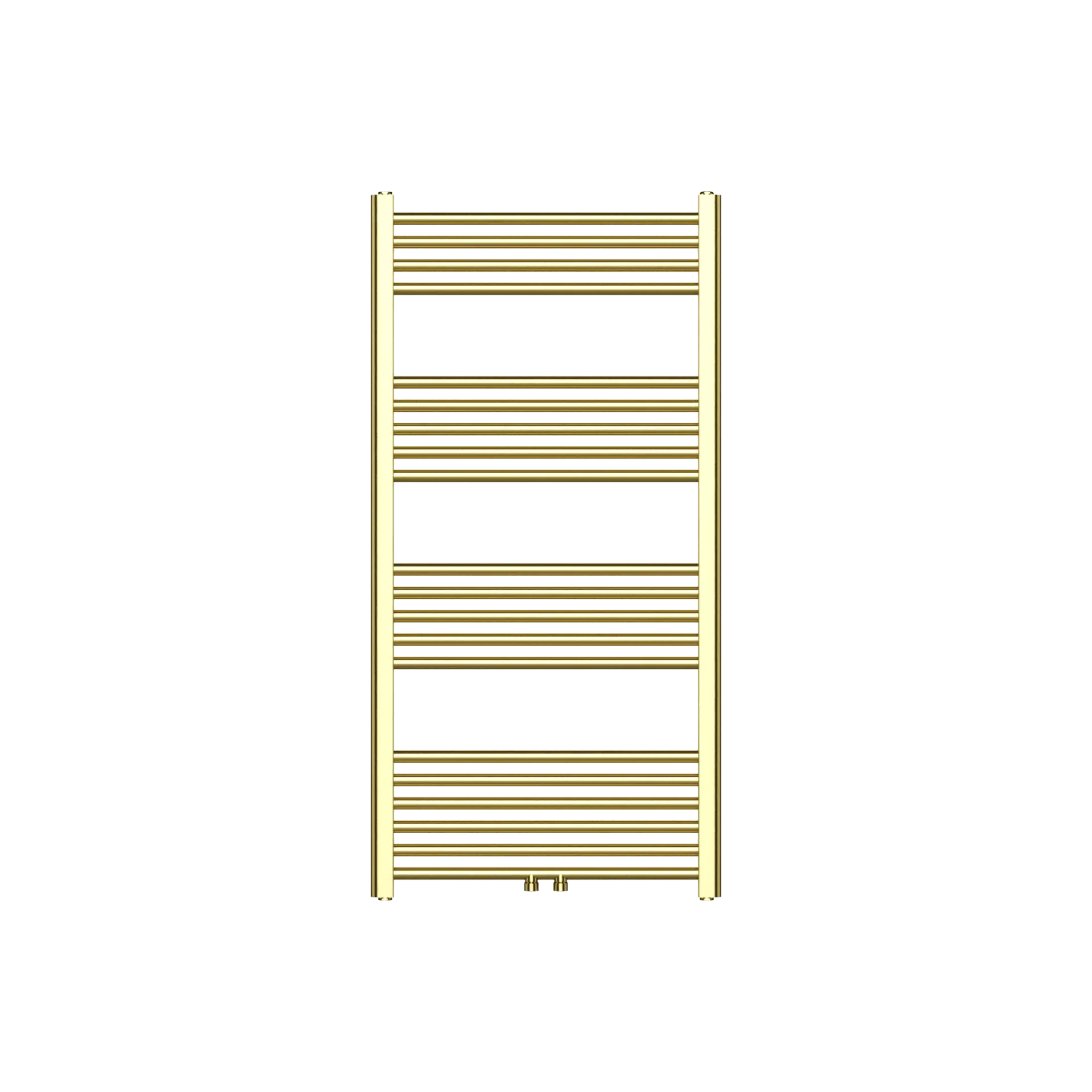 Badkamer Radiator Handdoekverwarming PremiumLine Geborsteld Goud Middenaansluiting 1200X600 - 414 WATT
