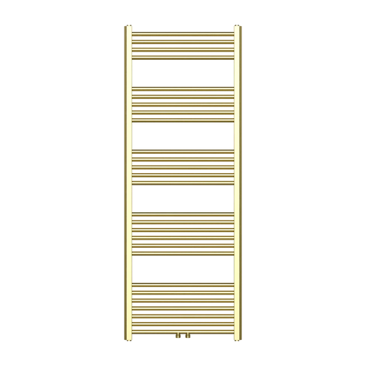 Badkamer Radiator Handdoekverwarming PremiumLine Geborsteld Goud Middenaansluiting 1600X600 - 557 WATT