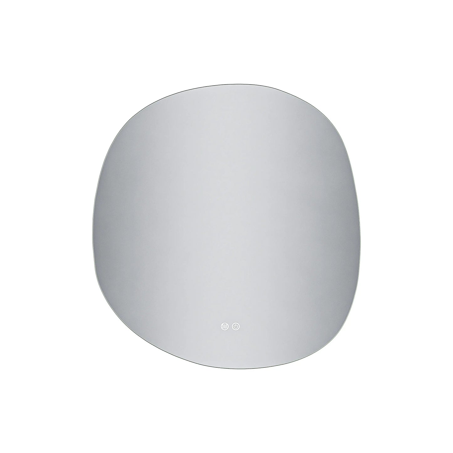Spiegel Pebbles organische vorm met led verlichting, dimbaar en verwarming 80x85 Sanisupreme Sanisupreme