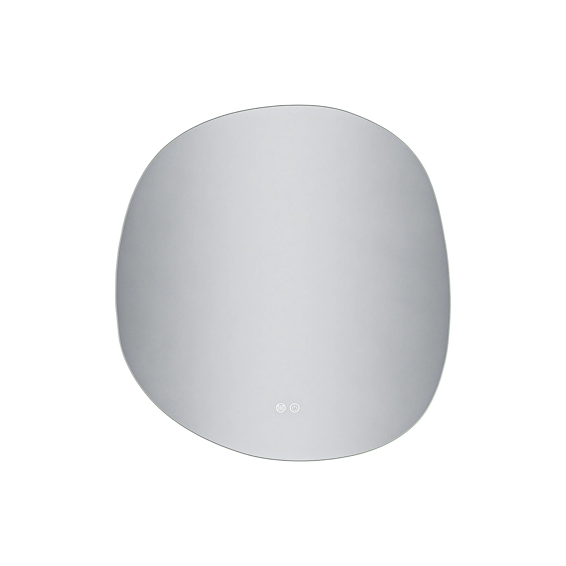 Spiegel Pebbles organische vorm met led verlichting, dimbaar en verwarming 80x85 Sanisupreme Sanisupreme