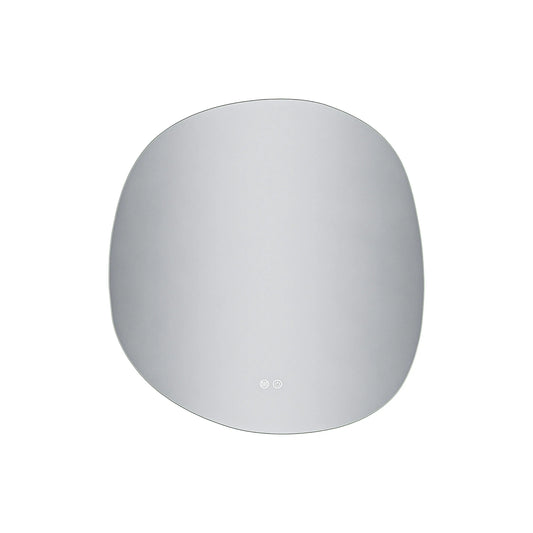 Spiegel Pebbles organische vorm met led verlichting, dimbaar en verwarming 80x85 Sanisupreme Sanisupreme