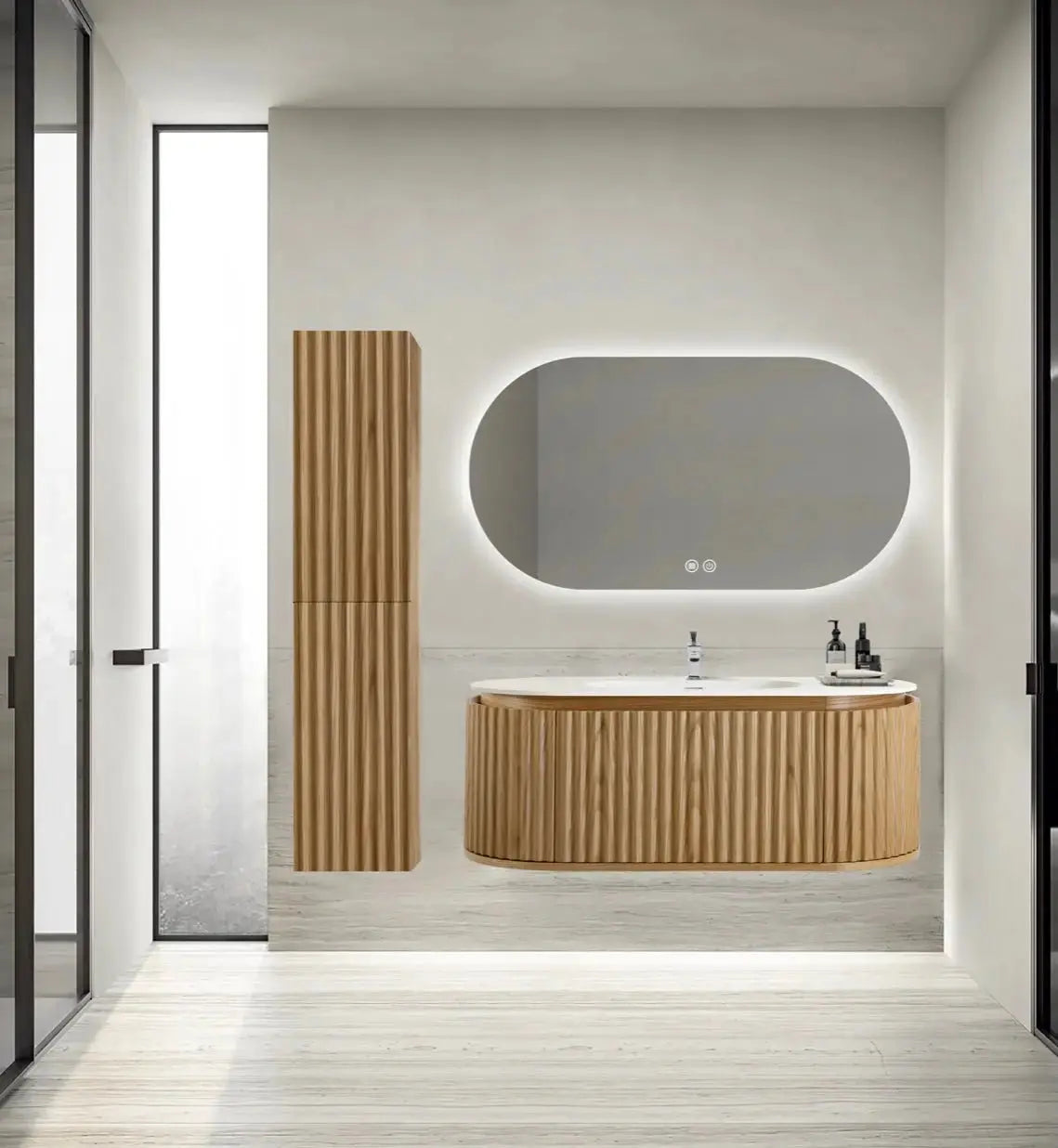 Begonia Complete wastafelonderkant 99X42X52,5cm Eiken