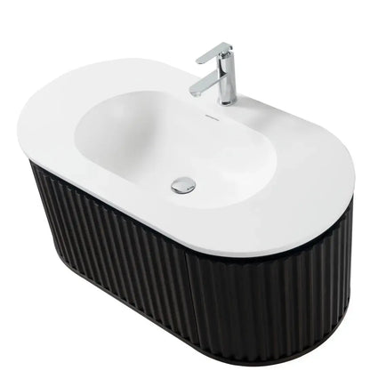 Begonia Complete wastafelonderkant 99X42X52,5cm Zwart Eiken