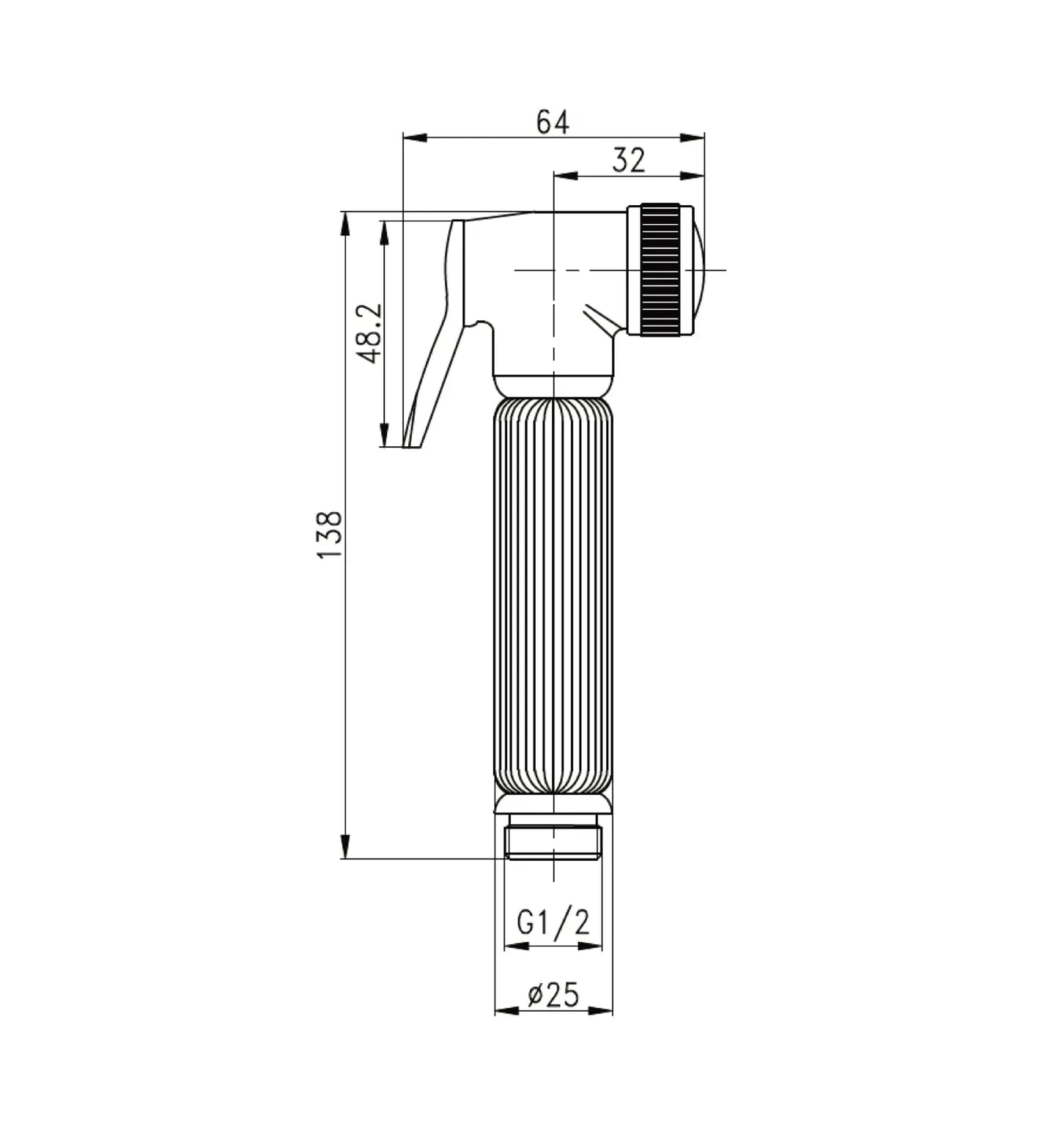 Laurus Line Vila WC bidet sproeier set rond in Chroom van SaniSupreme SaniSupreme