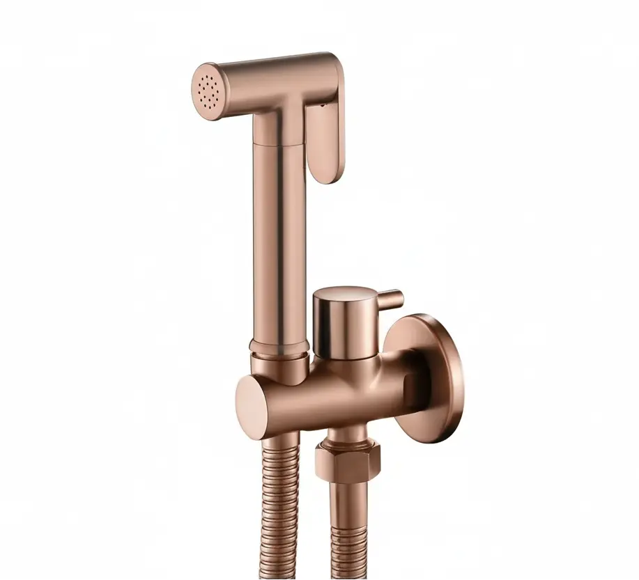 bidetkraan handdouche geborsteld koper