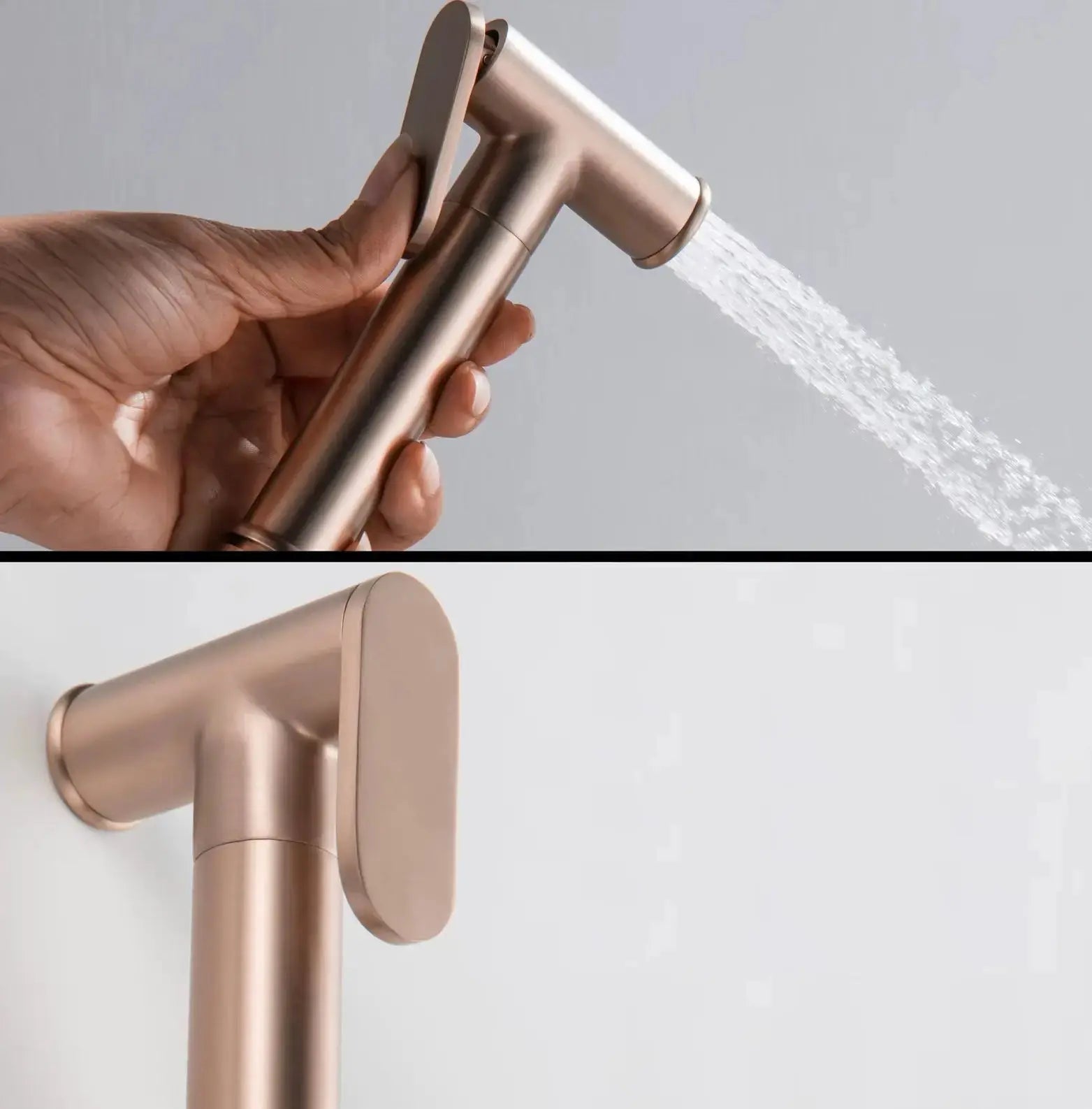 ProLine Bidet handdouche komplete set geborsteld koper koud water SaniSupreme