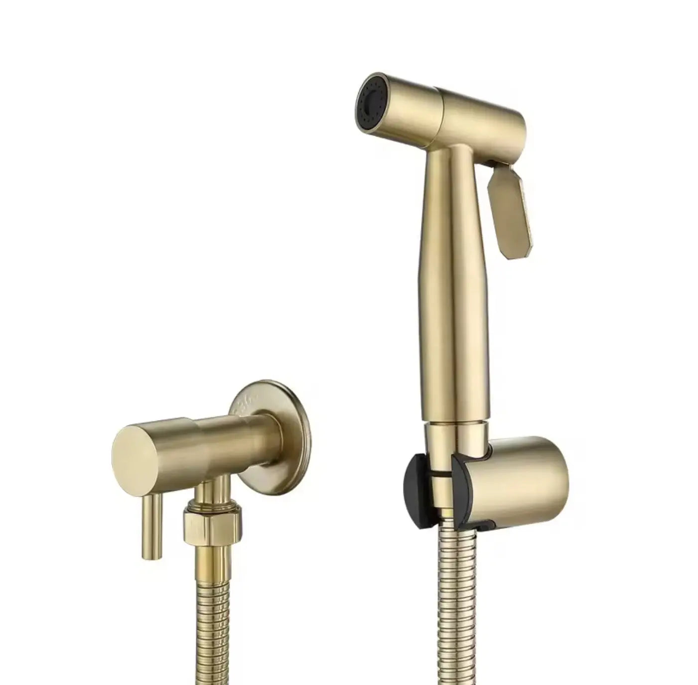 SaniSupreme ProLine Bidet handdouche komplete set geborsteld goud koud water SaniSupreme