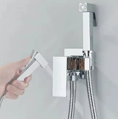 SaniSupreme ProLine Bidet handdouche komplete set chroom glans vierkant SaniSupreme