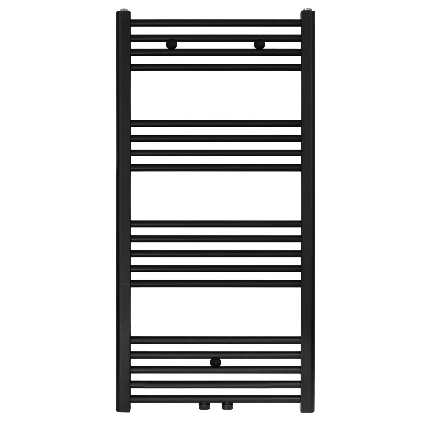 Badkamer Radiator Handdoekverwarming 1100 x 600 Blackline mat zwart SaniSupreme