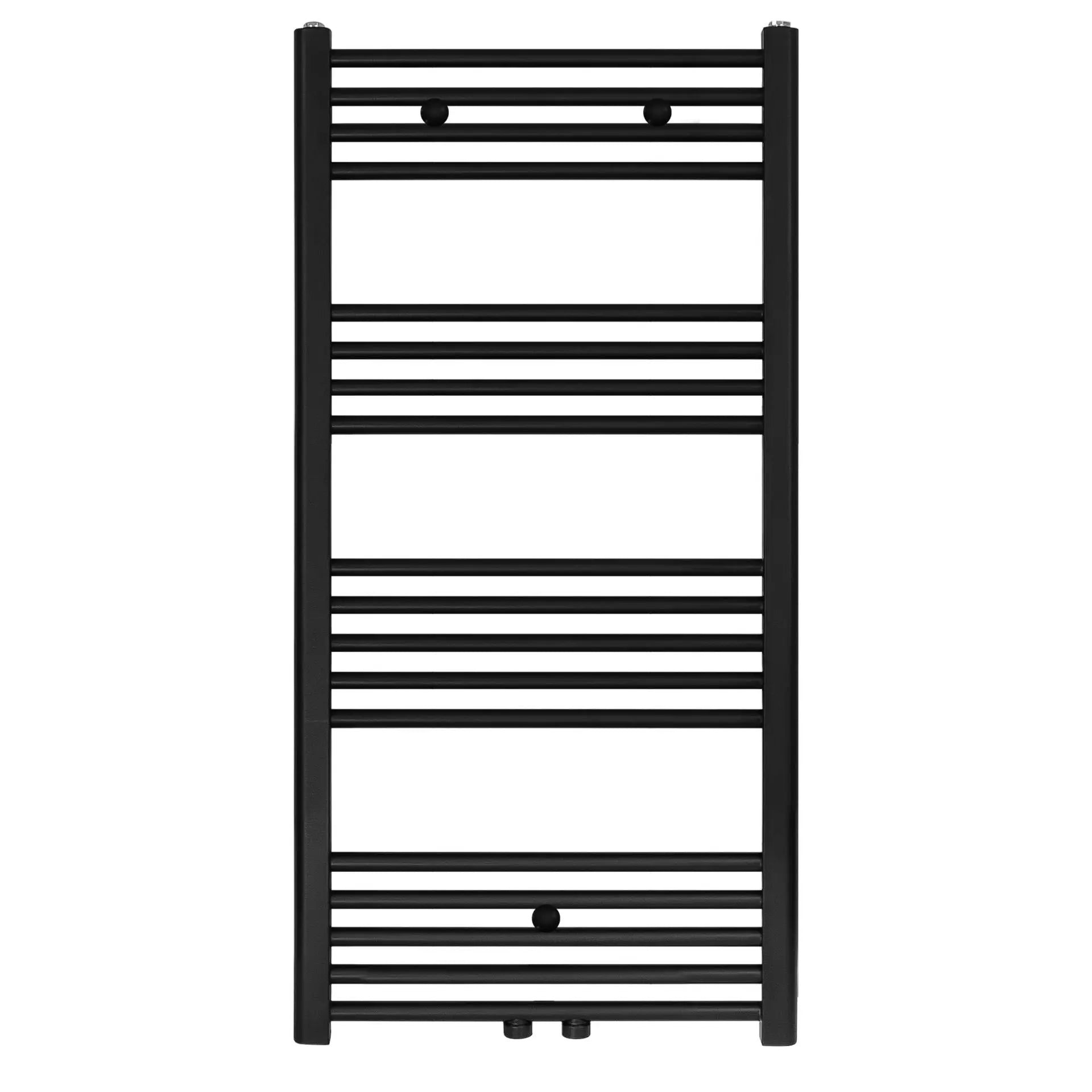 Badkamer Radiator Handdoekverwarming 1100 x 600 Blackline mat zwart SaniSupreme