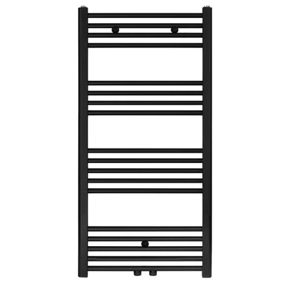 Badkamer Radiator Handdoekverwarming 1100 x 600 Blackline mat zwart SaniSupreme
