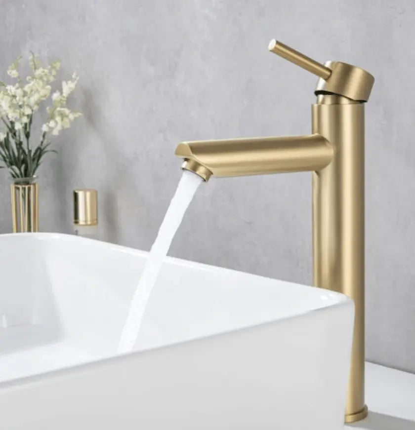 Cassano Geborsteld Gouden wastafelkraan