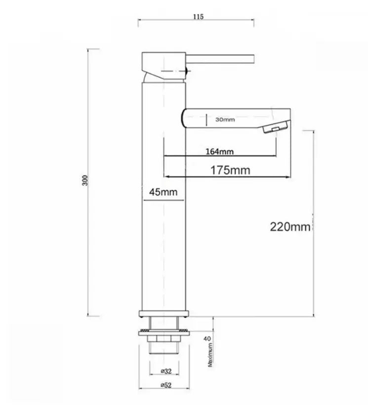 Cassano Geborsteld Gouden wastafelkraan