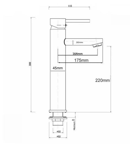 Cassano Geborsteld Gouden wastafelkraan