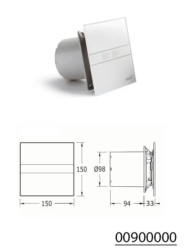 Cata E-100 GT badkamer ventilator Timer 4W/8W Ø100mm wit SaniSupreme