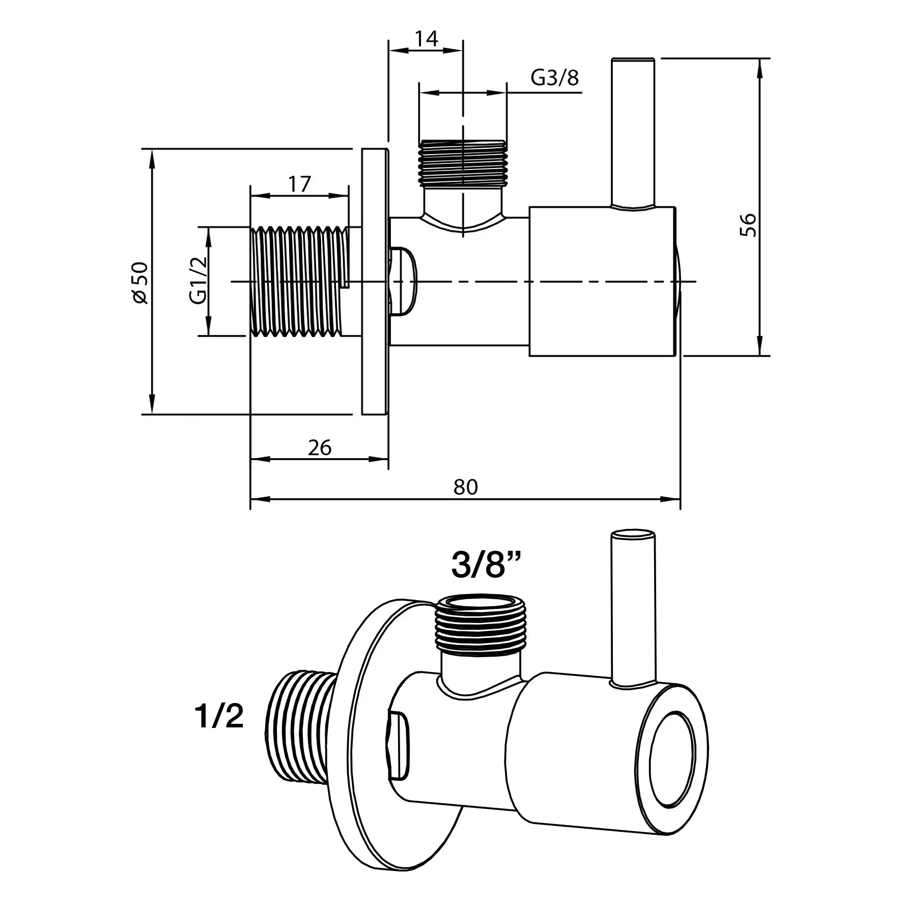 SaniSupreme Hoekstopkraan Mat Wit Sanisupreme