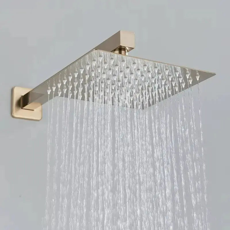 SaniSupreme SmartPulse Thermostatische Doucheset Regendouche 30 cm. wand Goud Geborsteld Sanisupreme