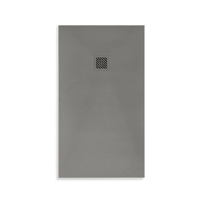Douchebak Douchevloer SaniSupreme Flat 140x90x3 cm Excl.Sifon Composietsteen Rechthoek Mat Grijs