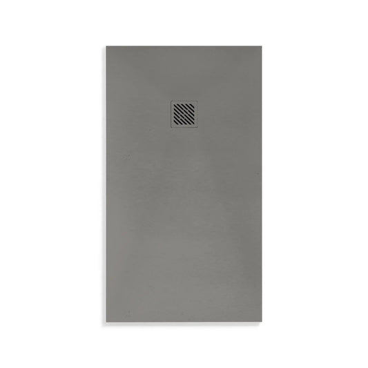 Douchebak Douchevloer SaniSupreme Flat 140x90x3 cm Excl.Sifon Composietsteen Rechthoek Mat Grijs