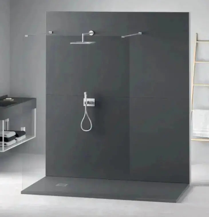 Douchebak Douchevloer SaniSupreme Flat 140x90x3 cm Excl.Sifon Composietsteen Rechthoek Mat Zwart