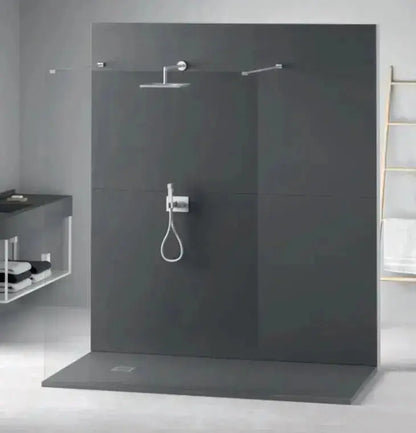 Douchebak Douchevloer SaniSupreme Flat 140x90x3 cm Excl.Sifon Composietsteen Rechthoek Mat Zwart